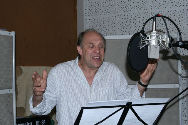А.Феклистов на записи в студии