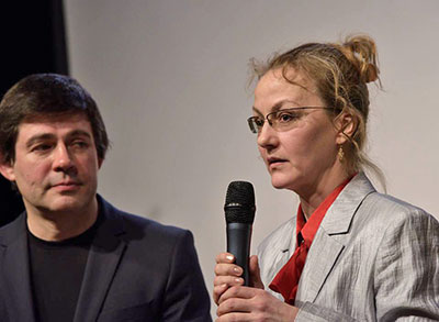 Ведущий вечера А.Каминский и М.Величкина